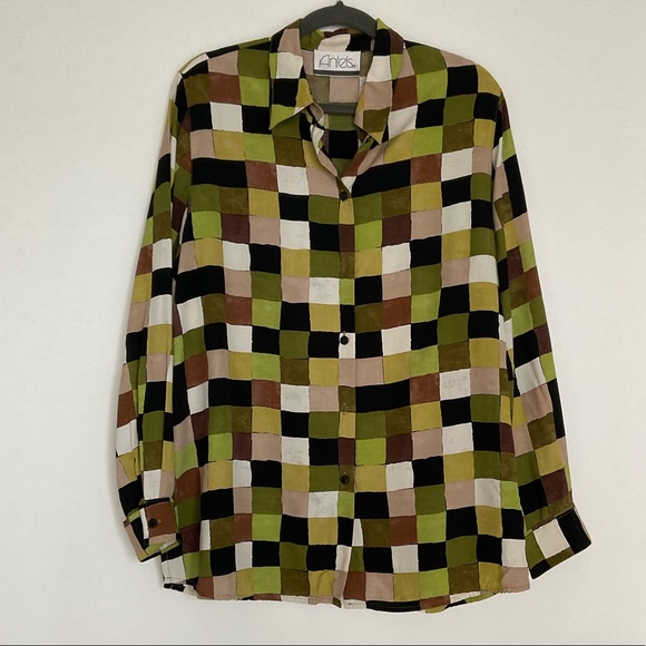 Multicoloured square button down shirt - Picture 2 of 6